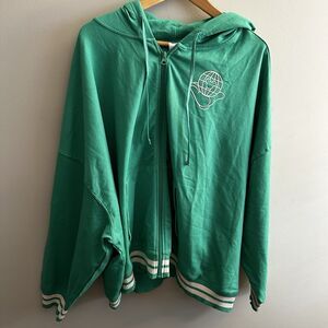 NEW Walt Disney World Varsity Zip Hoodie Womens 3X Green Parks With Tags